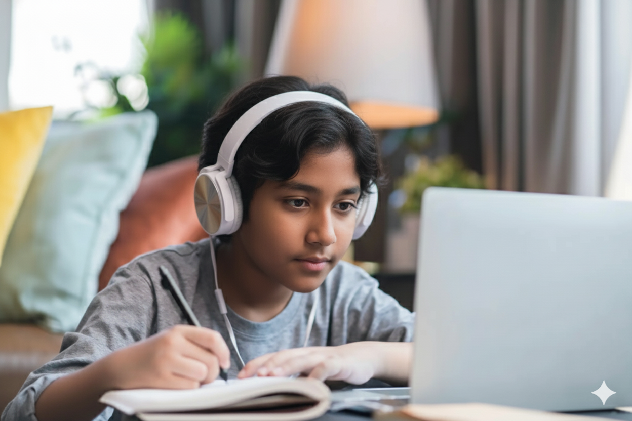 online math tutor helping a student solve algebra problems