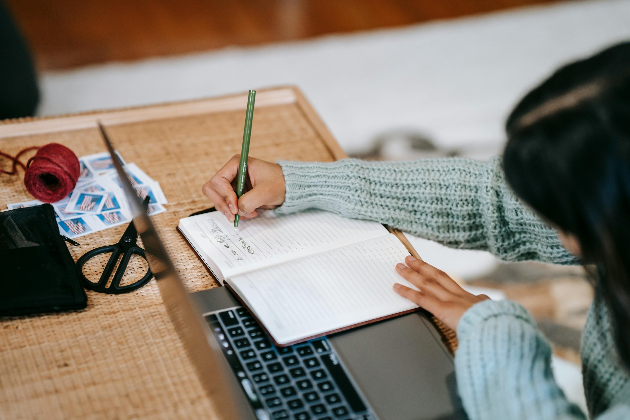 Online writing tutor helping student with essay